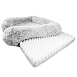 Dog Cat Pet Warm Soft Plush Nest Comfy Kennel Sleeping Calming Bed Memory Foam L Petsleisure