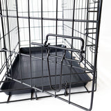 42" Pet Dog Cage Kennel Metal Crate Enlarged Thickened Reinforced Pet Dog House Petsleisure