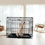 42" Pet Dog Cage Kennel Metal Crate Enlarged Thickened Reinforced Pet Dog House Petsleisure