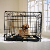 42" Pet Dog Cage Kennel Metal Crate Enlarged Thickened Reinforced Pet Dog House Petsleisure