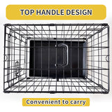 48 Inch Pet Dog Cage Kennel Metal Crate Enlarged Thickened Reinforced Pet Dog House Petsleisure