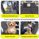 4-in-1 Multi-Function Car Back Seat Cover Pet Dog Waterproof Hammock Protective Pad Petsleisure