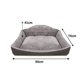 Sofa-Style Dog Bed Waterproof Washable Soft High Back Comfy Sleeping Kennel L Petsleisure