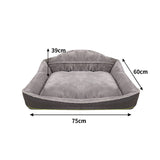 Sofa-Style Dog Bed Waterproof Washable Soft High Back Comfy Sleeping Kennel M Petsleisure
