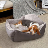 Sofa-Style Dog Bed Waterproof Washable Soft High Back Comfy Sleeping Kennel M Petsleisure