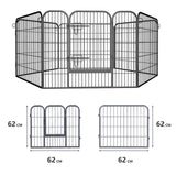 Heavy Duty Comfortable Pet Dog Game Fence Foldable 6 Panel Metal Dog Fence Black Petsleisure