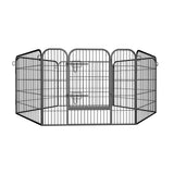 Heavy Duty Comfortable Pet Dog Game Fence Foldable 6 Panel Metal Dog Fence Black Petsleisure