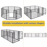 8 Panel Pet Dog Playpen Puppy Exercise Cage Enclosure Fence Foldable Play Pen L Petsleisure