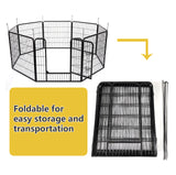 8 Panel Pet Dog Playpen Puppy Exercise Cage Enclosure Fence Foldable Play Pen L Petsleisure