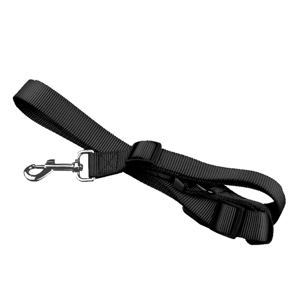 Adjustable Dog Hands Free Leash Waist Belt Buddy Jogging Walking Running Black Uniwide