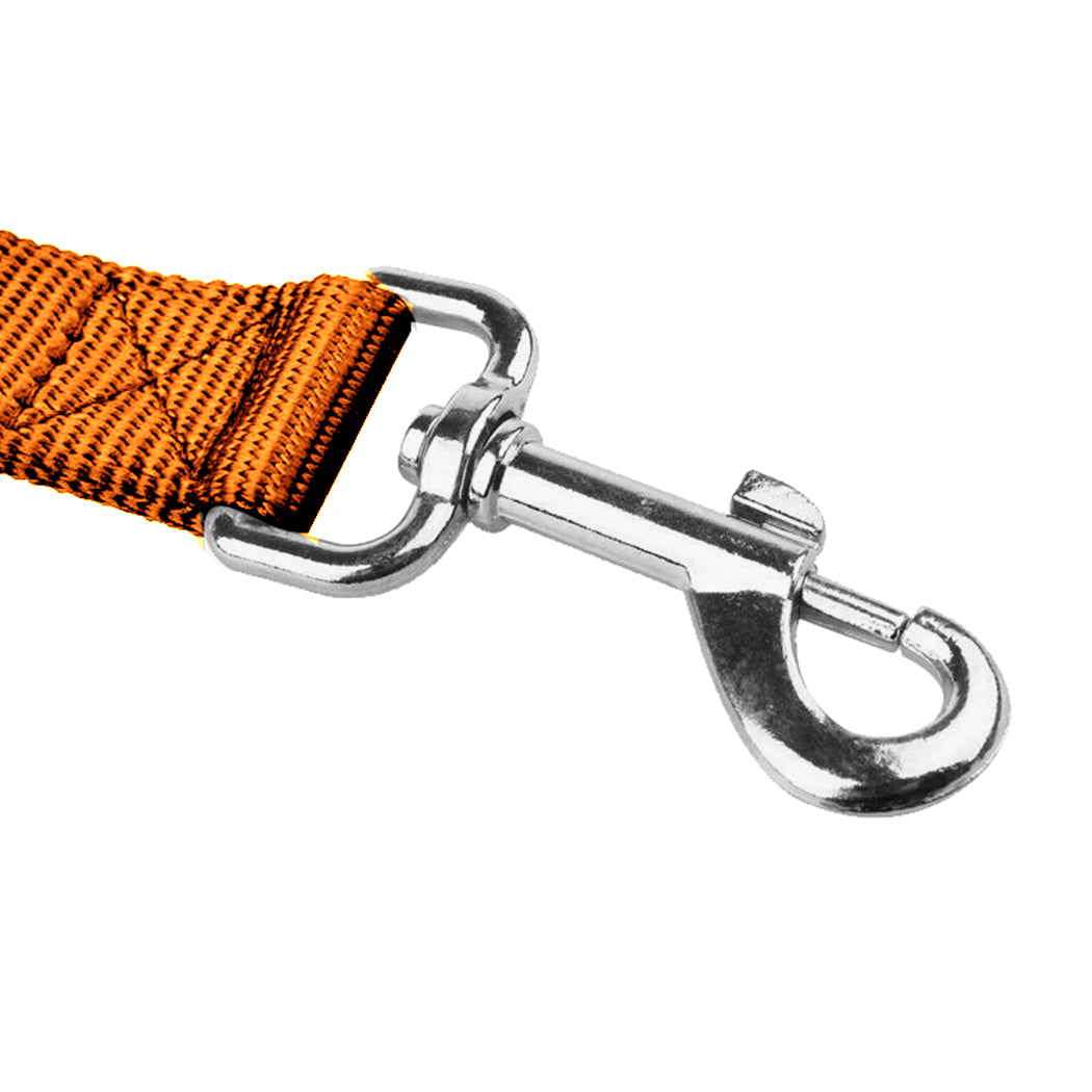 Adjustable Dog Hands Free Leash Waist Belt Buddy Jogging Walking Running Orange Uniwide