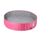 Portable Pet Swimming Pool Kids Dog Cat Washing Bathtub Outdoor Bathing Pink L PaWz