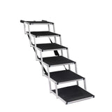 PaWz 6 Steps Dog Ramp Adjustable Height Stair Car Dog Folding Portable Aluminium PaWz