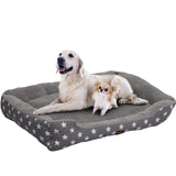 PaWz Pet Dog Cat Bed Deluxe Soft Cushion Lining Warm Kennel Grey Star XXL PaWz