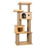 PaWz Cat Tree Scratching Post Scratcher Cats Tower Wood Condo Toys House 155cm PaWz