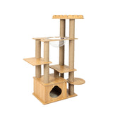 PaWz Cat Tree Scratching Post Scratcher Cats Tower Wood Condo Toys House 130cm PaWz