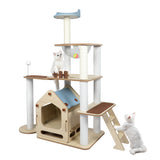 PaWz Cat Tree Scratching Post Scratcher Cats Tower Wood Condo Toys House 138cm PaWz