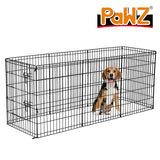 PaWz Pet Dog Playpen Puppy Exercise 8 Panel Enclosure Fence Black With Door 42" PaWz