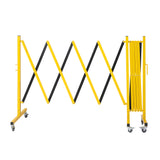 Expandable Portable Safety Barrier With Castors 510cm Retractable Isolation Fence Unbranded