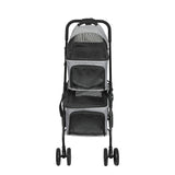 PaWz Two-tier Pet Stroller Double Dog Pram Cat Carrier Travel Pushchair Foldable Petsleisure