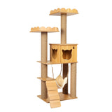 PaWz Cat Tree Scratching Post Scratcher Cats Tower Wood Condo Toys House 132cm Petsleisure