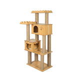 PaWz Cat Tree Scratching Post Scratcher Cats Tower Wood Condo Toys House 155cm PaWz