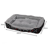 PaWz Pet Dog Cat Bed Deluxe Soft Cushion Lining Warm Kennel Black Bone XXL PaWz