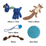 PaWz Dog Chew Toys Squeaky Puppy Pet Rope Plush Toy Teething 5 styles Petsleisure