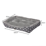 PaWz Pet Dog Cat Bed Deluxe Soft Cushion Lining Warm Kennel Grey Star XXL PaWz