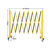 Expandable Portable Safety Barrier With Castors 350cm Retractable Isolation Fence Unbranded