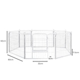 PaWz 8 Panel 24'' Pet Dog Playpen Puppy Exercise Cage Enclosure Fence Metal PaWz