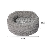 PaWz Calming Dog Bed Warm Soft Plush Sofa Pet Cat Cave Washable Portable Grey S PaWz