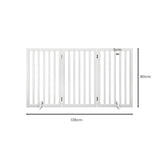 PaWz Wooden Pet Gate Dog Fence Safety Stair Barrier Security Door 3 Panel Large Petsleisure