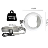 PaWz LED Dog Leash Lead Walking Rope Flashlight Heavy Duty 45kg Capacity White Petsleisure