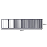 PaWz Wooden Pet Gate Dog Fence Safety Stair Barrier Security Door 6 Panels Grey PaWz