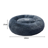 PaWz Pet Bed Cat Dog Donut Nest Calming Kennel Cave Deep Sleeping Dark Grey 3XL PaWz