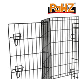 PaWz Pet Dog Playpen Puppy Exercise 8 Panel Enclosure Fence Black With Door 42" PaWz