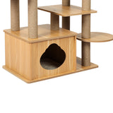 PaWz Cat Tree Scratching Post Scratcher Cats Tower Wood Condo Toys House 130cm PaWz