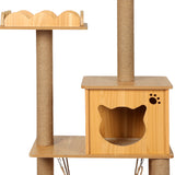 PaWz Cat Tree Scratching Post Scratcher Cats Tower Wood Condo Toys House 132cm Petsleisure