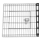 PaWz Pet Dog Playpen Puppy Exercise 8 Panel Enclosure Fence Black With Door 24" PaWz