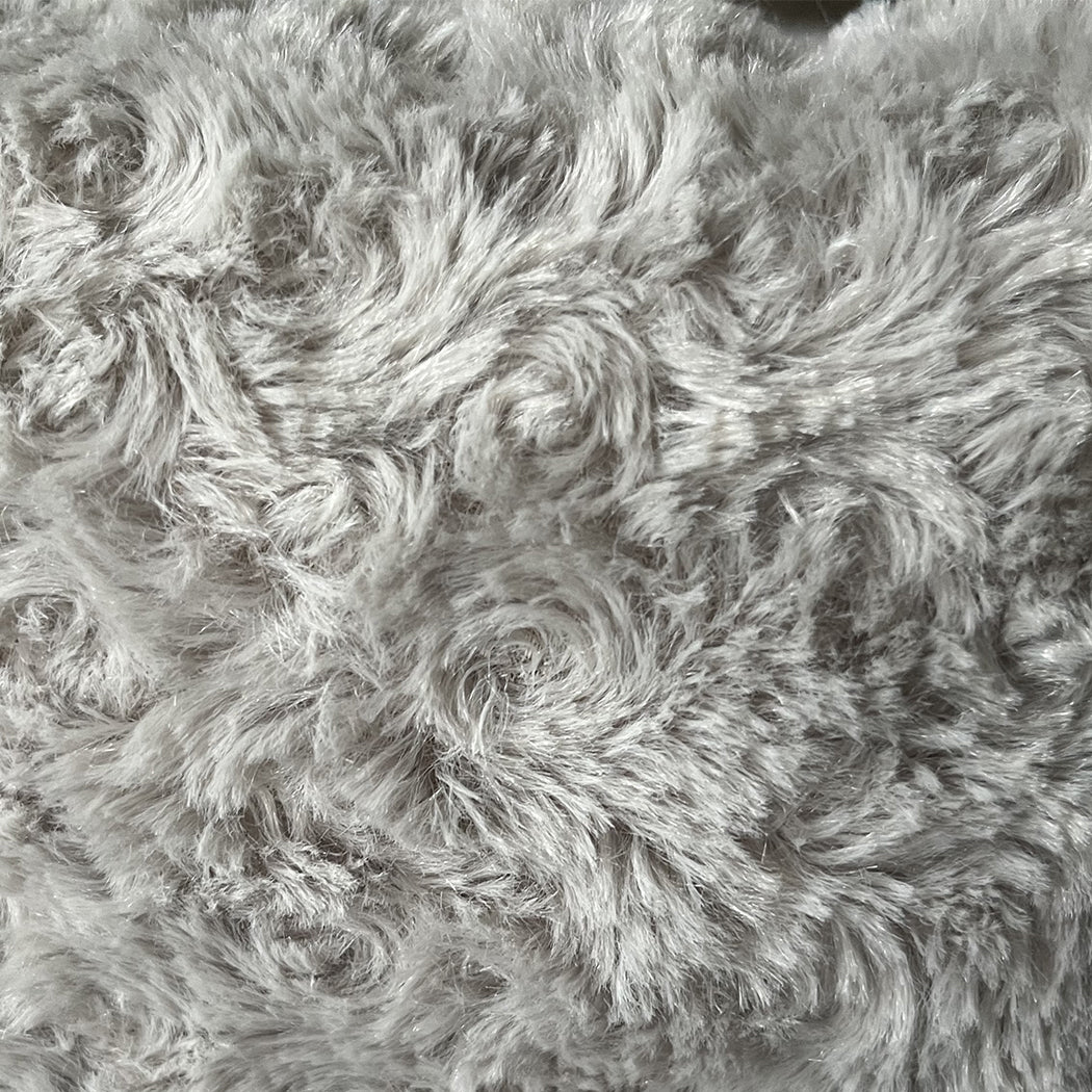 PaWz Calming Dog Bed Warm Soft Plush Sofa Pet Cat Cave Washable Portable Grey XL PaWz