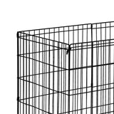 PaWz Pet Dog Playpen Puppy Exercise 8 Panel Fence Black Extension No Door 24" PaWz