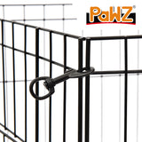 PaWz Pet Dog Playpen Puppy Exercise 8 Panel Fence Black Extension No Door 30" PaWz