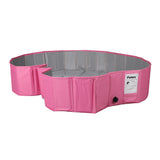 Portable Pet Swimming Pool Kids Dog Cat Washing Bathtub Outdoor Bathing Pink L PaWz