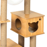 PaWz Cat Tree Scratching Post Scratcher Cats Tower Wood Condo Toys House 138cm Petsleisure