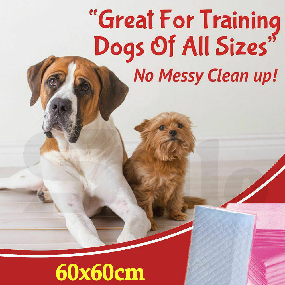 PaWz 100pcs 60x60cm Puppy Pet Dog Indoor Cat Toilet Training Pads Absorbent Pink PaWz