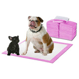 PaWz 100pcs 60x60cm Puppy Pet Dog Indoor Cat Toilet Training Pads Absorbent Pink PaWz