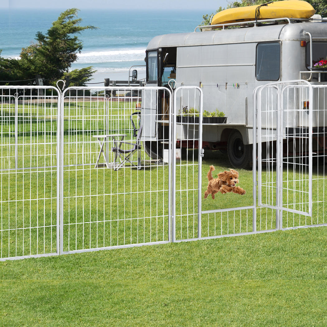PaWz 8 Panel 32'' Pet Dog Playpen Puppy Exercise Cage Enclosure Fence Metal PaWz