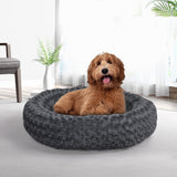 PaWz Calming Dog Bed Warm Soft Plush Pet Cat Cave Washable Portable Dark Grey M PaWz