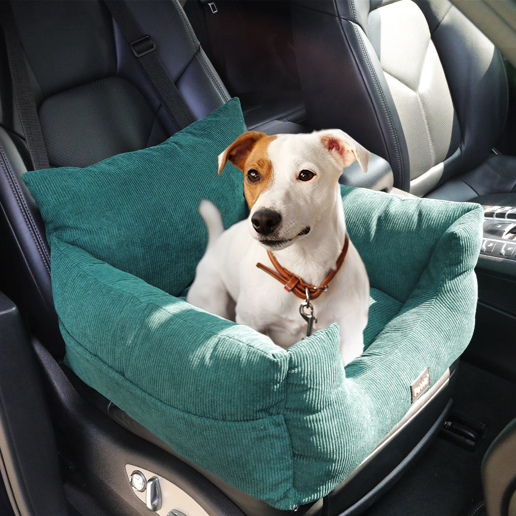 PaWz Pet Car Booster Seat Dog Protector Portable Travel Bed Removable Green M PaWz